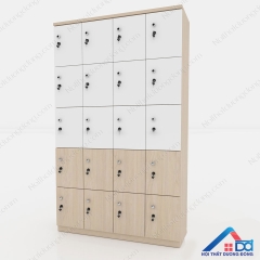 Tủ locker 20 ngăn bằng gỗ - LKG 07