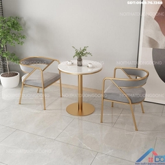 Bàn cafe chân mạ vàng -BCF 10