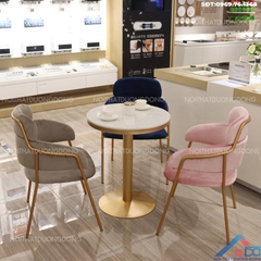 Bàn cafe chân mạ vàng -BCF 10