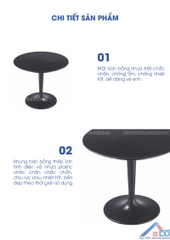 Bàn cafe D60 chân dẹt -BCF 61