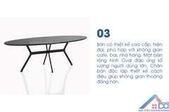 Bàn cafe hình bầu dục -BCF 56