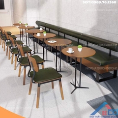 Bàn cafe mặt vuông chân sắt -BCF 36