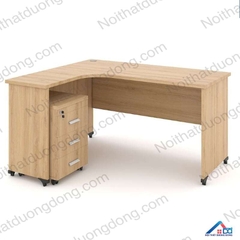 Bàn chữ L không hộc kích thước 1m4x1m6 - LV 53