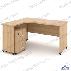 Bàn chữ L không hộc kích thước 1m4x1m6 - LV 53