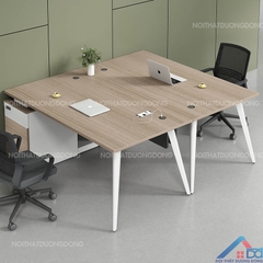 Bàn làm việc chân lục giác hộc sâu trắng -CS 71