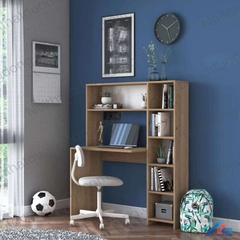 Bàn làm việc gỗ kèm giá sách - LV 64