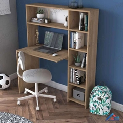 Bàn làm việc gỗ kèm giá sách - LV 64