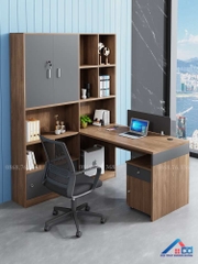 Mẫu bàn làm việc kèm tủ tài liệu - LV 34