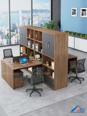 Mẫu bàn làm việc kèm tủ tài liệu - LV 34