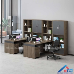 Mẫu bàn làm việc kèm tủ tài liệu - LV 34