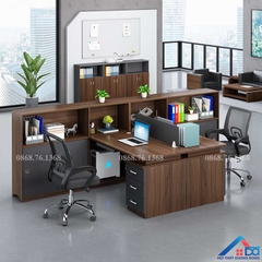Bàn làm việc nhân viên kèm tủ đa năng - LV 26