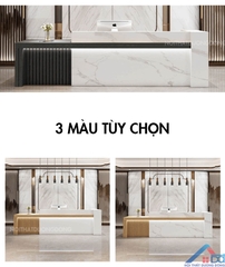 Bàn lễ tân gỗ công nghiệp thiết kế hiện đại 1m6, 2m4 -LT 11