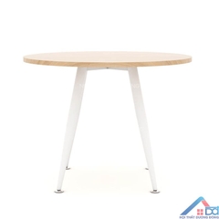 Bàn tròn chân côn trắng -CS 74