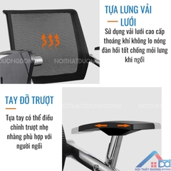 Ghế training chân mạ có bánh xe và bàn -TN 29