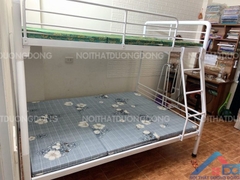 Giường sắt lệch tầng ống tròn rộng 1m4 -GT26