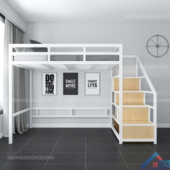 Giường sắt phòng ngủ gia đình 1m2 -GT27