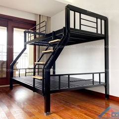 Giường sắt lệch tầng 1m6 1m2 hộp to -GT21