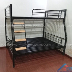Giường sắt lệch tầng khung sắt hộp vuông rộng 1m4 -GT24