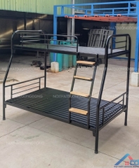 Giường sắt lệch tầng ống tròn rộng 1m2 -GT25