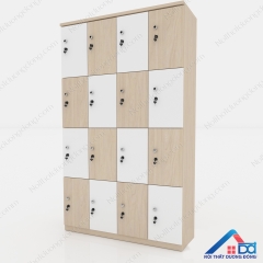 Tủ locker gỗ 16 ngăn đẹp - LKG 05