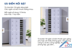 Tủ locker 18 ngăn đựng giày - LK 17