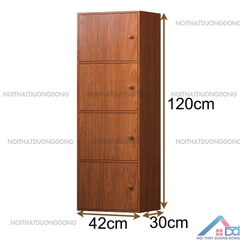 Tủ locker gỗ 1 cột 4 ngăn -LKG 13