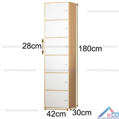 Tủ locker gỗ 1 cột 6 ngăn -LKG 15