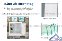 Tủ thấp K2 cánh kính màu trắng -TS 29