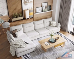 Sofa góc gỗ tự nhiên bọc nỉ - SF 26