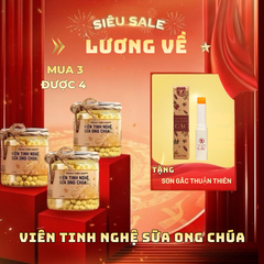 Combo 3 viên tinh nghệ sữa ong chúa nguyên bản TẶNG 1 Son gấc Thuận Thiên
