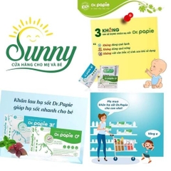 Khăn lau hạ sốt Dr.Papie 0m+