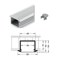 THANH NHÔM GẮN ÂM LOOX 833.72.846