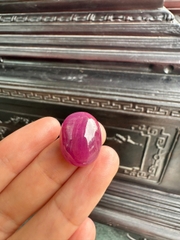 Mặt Trứng Đá Quý Ruby Tự Nhiên Quyền Lực Vương Giả, May Mắn Tối Cao