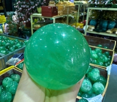 SLL Bi Cầu Ngọc Fluorit Xanh Sắc Lục Thanh Khiết, Khơi Nguồn Thịnh Vượng