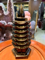 Tháp Văn Xương Ngọc Onyx Đen 7 Tầng Tích Tụ Linh Khí, Khai Mở Trí Tuệ
