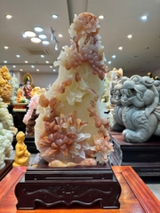Mẫu Đơn Phú Quý Ngọc Onyx Huyết Kiệt Tác Hoa Khai Tụ Vượng Khí