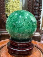 Quả Cầu Đá Fluorite Có Hốc Tụ Tài 15cm Tinh Hoa Đa Sắc, Độc Bản Tụ Bảo Lộc