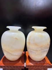 Cặp Lục Bình Tài Lộc Ngọc Onyx Tích Lũy Tài Sản, Gia Tăng Vượng Khí