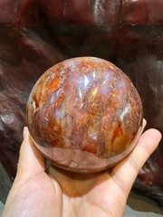 Quả Cầu Ngọc Mã Não Huyết Đỏ 1,01kg Đại Cát Đại Phát, Hộ Mệnh Gia Đường