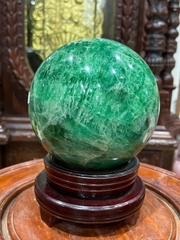 Quả Cầu Đá Fluorite Có Hốc Tụ Tài 15cm Tinh Hoa Đa Sắc, Độc Bản Tụ Bảo Lộc