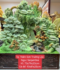 Phong Cảnh Thiên Sơn Trường Lộc Ngọc Serpentine - Trang Trí Phòng Khách Sang Trọng