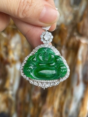 Mặt Di Lặc Ngọc Phỉ Thúy Đế Vương Lục Tuyệt Tác Phú Quý, Hạnh Phúc Viên Mãn