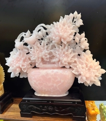 Bình Hoa Mẫu Đơn Phú Quý Hồng Ngọc Onyx Kim Ngọc Mãn Đường, Gia Đạo Cát Tường