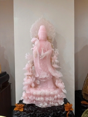 Mẹ Quan Âm Ngọc Onyx Hồng - Tâm An Thiền Định