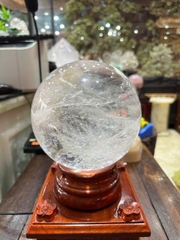 Quả Cầu Thạch Anh Trắng15.5cm Tinh Thể Khởi Nguyên, Khơi Thông Bản Lĩnh