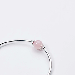 Vòng tay S925 Thạch Anh Hồng charm Dreamcatcher