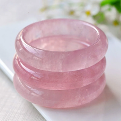 Vòng Tay Thạch Anh Hồng Bản Liền Lắc Tay Phong Thủy Sang Trọng