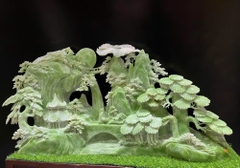 Bồng Lai Tiên Cảnh Ngọc Serpentine Cho Phòng Khách Sang Trọng