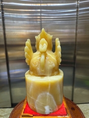 Ấn Tỳ Hưu Cánh Tiên Ngọc Hoàng Long Tròn 31x15cm