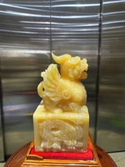 Ấn Tỳ Hưu Cánh Tiên Ngọc Hoàng Long Vuông 25x13cm